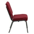 thumbnail image 6 of Emma + Oliver 4 Pack 18.5"W Stacking Church Chair in Burgundy Fabric - Silver Vein Frame, 6 of 10
