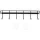 thumbnail image 1 of Wall Mounted Kitchen Rail Utensil Rack with Hooks, No Drill Adhesive Hanging Organizer for Kitchen and Bathroom Storage, Black Multifunctional Hook, 1 of 5