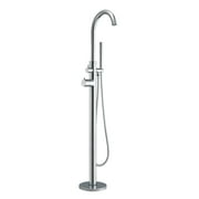 1-Handle 1-Spray Floor-Mount Tub Filler with Handshower in Polished Chrome