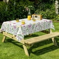 thumbnail image 3 of Nanqianyi Spring Tablecloth 60" x 84" Wildflowers Floral Butterfly Washable Table Cover For Picnic Dinner Party, 3 of 5