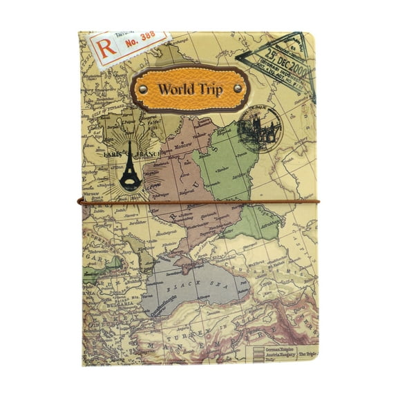 Unique Bargains 1 Pc Passport Holder Durable Map Design Document Holder for Travel Brown