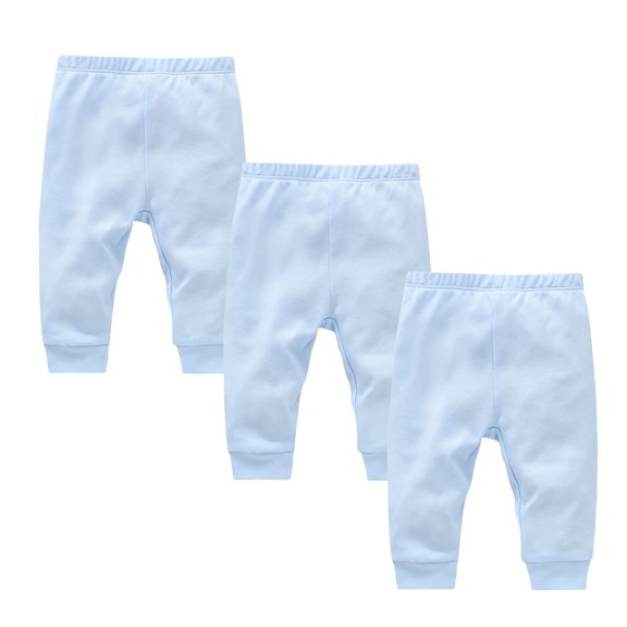 Coerni 3 Pack Baby Girl Pants Toddler Girls Sweatpants 3 6 9 12 Months Baby Solid Jogger Pants Fall Baby Girl Cotton Leggings