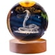 thumbnail image 1 of 3D Snake Figurine Crystal Ball with Wooden Lighting Base Crystal Ball, 1 of 5