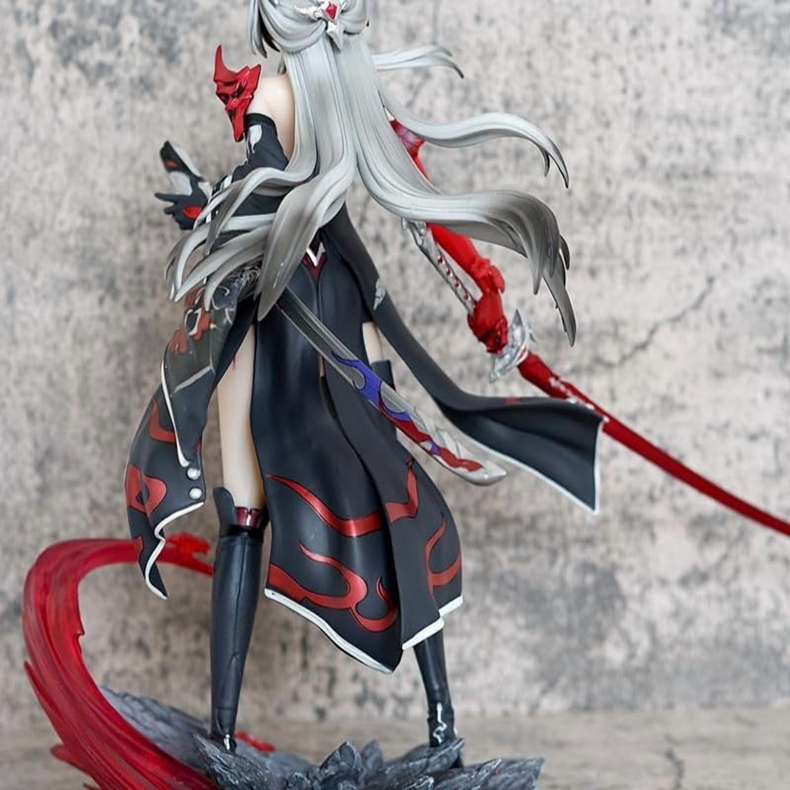 HuangQuan Figure Fighting Standing Raiden Bosenmori Mei Anime Figures 30cm/11.8inch PVC Character Action Model Figure Statue Ornament Gifts (a)