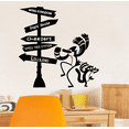 thumbnail image 3 of Regular Show Pathway Signage Mordecai Wing Kingdom Pop's House Cheezer's Space Tree Station Lolliland Vinyl Wall Art Wall Sticker Decal Home Kids Room Study Room Boys Room Décoration Size (10x8 inch), 3 of 3
