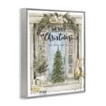 thumbnail image 3 of Stupell Industries Merry Christmas Door & Tree Gray Framed Giclee Art design by Jesse Keith, 20 x 16, 3 of 8