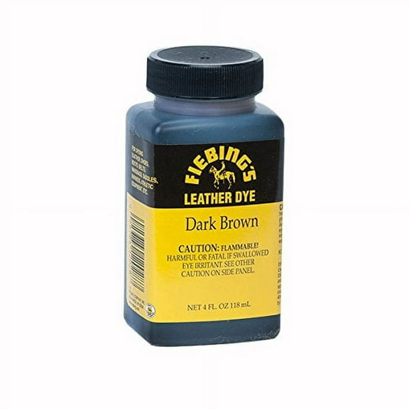 Fiebing's Leather Dye - Alcohol Based Permanent Leather Dye - 4 oz - Dark Brown