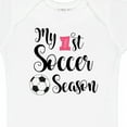 thumbnail image 4 of Inktastic My 1st Soccer Season Girls Baby Bodysuit, 4 of 5