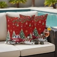 thumbnail image 5 of Red Christmas Outdoor Pillow Covers 24"x24" Set of 2,Waterproof Throw Pillow Covers for Patio Furniture,Snowman Truck Xmas Tree Ball Snowflake Winter Decorative Cushion Pillowcases for Garden Sofa, 5 of 9