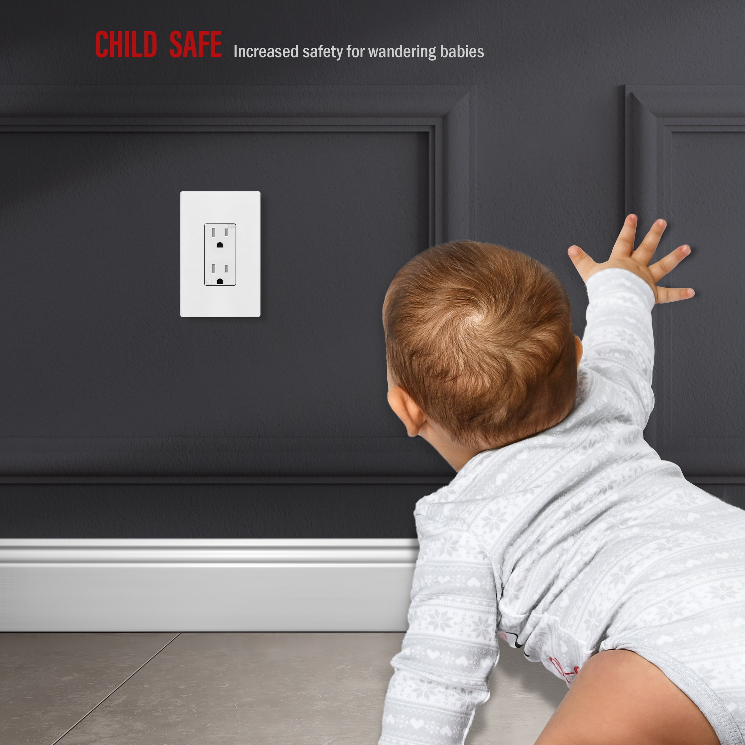 Enerlites Screwless 1-Gang Decorator Wall Plate, Rocker Switch/Outlet Cover, Size 1-Gang, SI8831-W-100PCS, White (100 Pack)