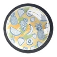 thumbnail image 1 of 4 Pcs Tropical Fruits Knobs for Kitchen Cabinet Cupboard Dresser Bookcase Drawer Pulls Handles Round Home Decor, 1 of 8