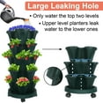 thumbnail image 4 of Gamexcel 5 Tier Stackable Tower Planter for Strawberry, Herb, Flower, and Vegetable - Vertical Garden Indoor/Outdoor Planter,Pine Green, 4 of 6