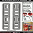 thumbnail image 2 of SNAP-LOC Fast-Track E-Track 16 Inch 2-Pack USA Galvanized Steel Horizontal Vertical, 2 of 7