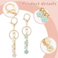 thumbnail image 4 of 6 llaveros de flores doradas, bonitos llaveros de margaritas y cerezas, 6 colores de esmalte, accesorios de metal divididos, llaveros a granel, 4 of 6