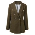 thumbnail image 3 of Vedolay Coat for Women Women's Casual Fashion Front Open Solid Color Lapel Suit Jacket with Pockets,Army Green M, 3 of 5