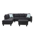 thumbnail image 6 of Leumius 98" L Shaped Sectional Couch,Modern Oversized Modular Sofa Couch with Storage Ottoman & Deep Seat,Sectional Couches for Living Room,Office,Gray, 6 of 8