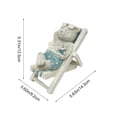 thumbnail image 3 of Liamobondopolis Bear Statue With Lounge Chair and Drink for home decor living room Coastal Whimsical Decor Indoor Shelf and Entryway 5.4 in Tall, 3 of 8