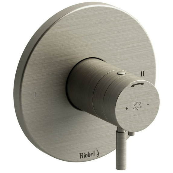 Riobel Tsytm44 Sylla Dual Function Thermostatic Valve Trim Only - Nickel