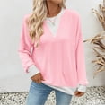 thumbnail image 5 of Warop Women's Colorblock Knit Sweater Round Neck Twist Texture Long Sleeve Pullover Loose Fit Top for Winter, 5 of 6