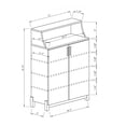 thumbnail image 7 of Furniture of America Liguari Wood 5-Shelf Shoe Cabinet in Distressed Gray, 7 of 7