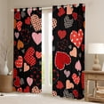 thumbnail image 2 of Homewish Female Women Adults Romantic Love Heart Curtains Pack of 2 (42x84 Each),Happy Valentine'S Day Curtains Blackout,Polka Dots Geometric Plaid Bedroom Curtains,Microfiber Bedroom Decor, 2 of 6