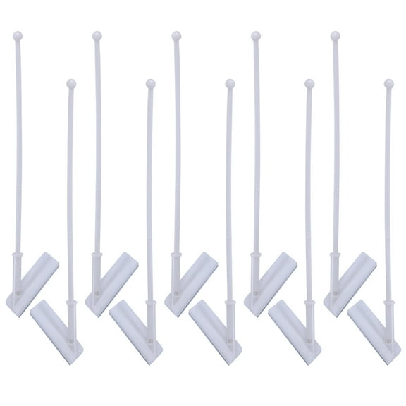 HEMOTON 10pcs Car Window Flag Pole Mount Vehicles Window Flag Holder for Patriotic Day