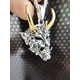 thumbnail image 3 of Collar con colgante de calavera JAMW Acero Inoxidable Estilo Retro Vintage Punk, 3 of 5