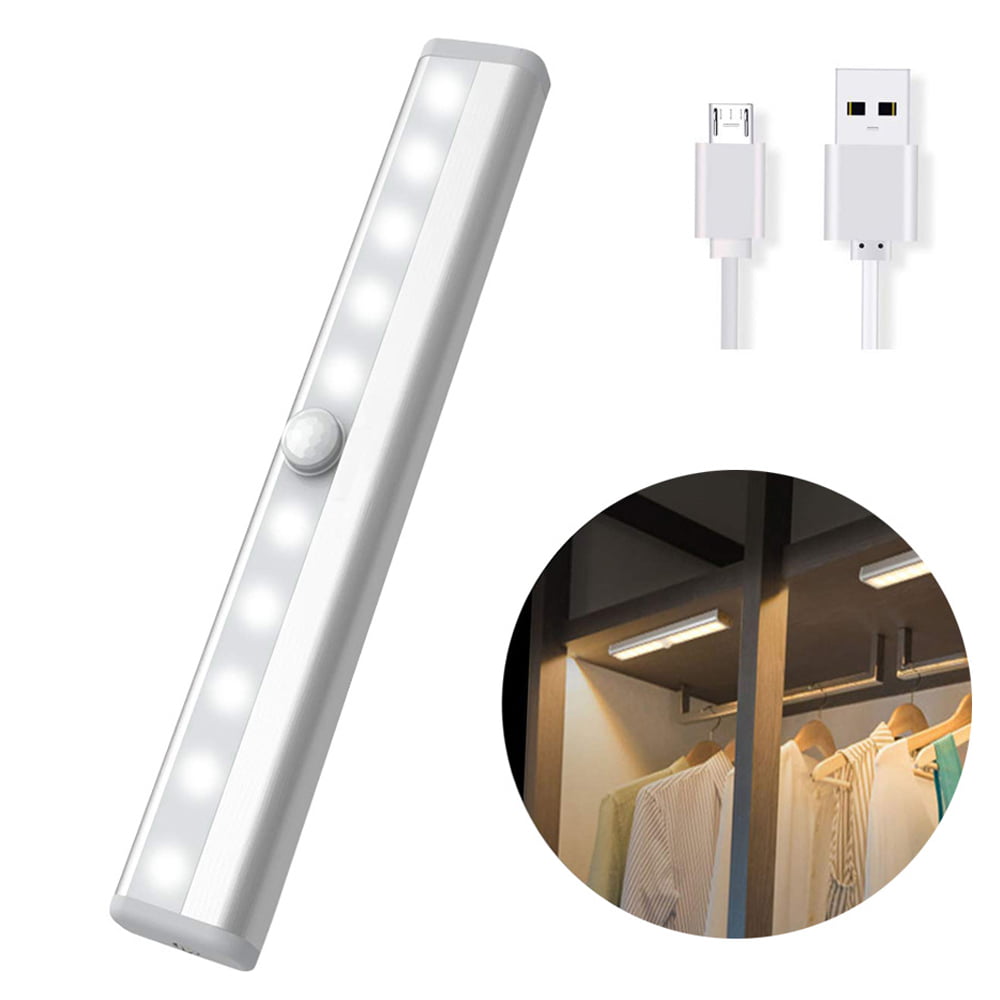 1 X LED WIRELESS UNDER CABINET LIGHT USB RECHARGEABLE MOTION SENSOR CLOSET LIGHT 
