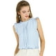 thumbnail image 1 of Blusas Elegante Sin Mangas Vintage De La Década De 1950 Con Volantes Para Oficina De Negocios Para Mujer Azul M, 1 of 6