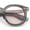 Slate - Pink, variant on Vintage Style Iconic Keyhole Horn Rim Plastic Round Hipster Sunglasses [All Black]
