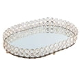 thumbnail image 2 of Rongfmy Gold Mirrored Crystal Vanity Makeup Tray Cosmetic Perfume Bottle Tray M M, 2 of 9