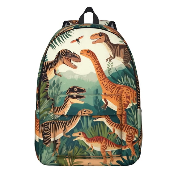 Cute Dinosaur Pattern Backpack for School,Cute School Bag,Schoolbag with Adjustable Shoulder Straps & Padded Back,15.7"x11.8"x5.5"