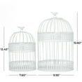 thumbnail image 3 of DecMode Bird Metal Birdcage with Latch Lock Closure and Hanging Hook, Set of 2, 3 of 7