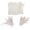 White, variant on Feather Cape & Wrist Cuffs Set, Pink Formal Accessory, 29x64cm