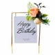 thumbnail image 1 of Yuarrent 1 unidad de adornos acrílicos para pastel de feliz cumpleaños con flores rosas, adorno dorado para pastel de cumpleaños, decoración Herramientas y accesorios para hornear blanco cuadrado, 1 of 6