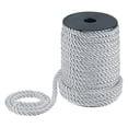 thumbnail image 1 of Uxcell 22 Yards Soft Twisted Rope Trim, 8mm/0.31" Silver Gray Polyester Twisted Silk Rope Cord for DIY Craft, 1 of 2