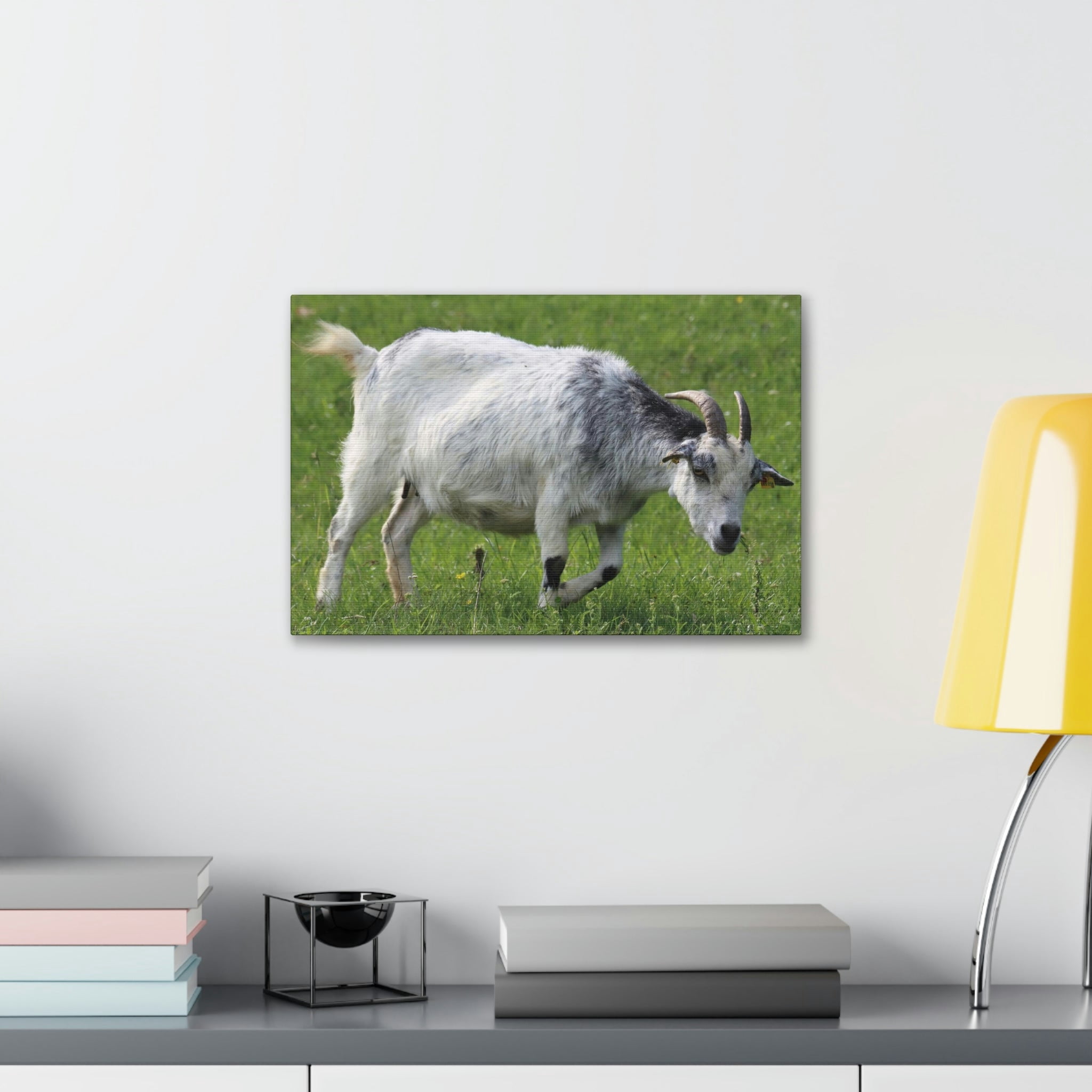 Billy Goat Hunting Billy Goat on Hunt Print Animal Wall Art