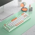 thumbnail image 1 of TIMIFIS Bluetooth Keyboard 3 Modes 66% Mechanical Gaming Keyboard 69 Mini RGB Red Switch P/BT Keycaps Type-C Keyboard Colour Blocking For Gaming And Working ummer, 1 of 7