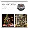 thumbnail image 2 of 1PC Black White Stripe Xmas Tree Skirt Short Plush Decorative Xmas Tree Mat, 2 of 4