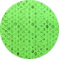 thumbnail image 1 of Ahgly Company Indoor Round Solid Green Modern Area Rugs, 4' Round, 1 of 4