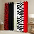 thumbnail image 2 of Erosebridal Leopard Print Curtains and Drapes (38x54), Red 30%-50% Blackout Curtains for Bedroom, Geometry Stripe Decor, Women, 2 of 5