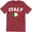Red, variant on Italy Italian Flag Emblem - National Pride Country Symbol Men's Tee Shirt