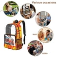 thumbnail image 5 of SEANATIVE Clear Backpacks for Boys Girls Large Capacity Kids Stylish Transparent Bookbag Clear Bags Teens PVC School Backpack School Supplies, Fire Truck Pattern, 5 of 7
