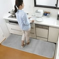 thumbnail image 3 of 120x40cm Absorbent Nonslip Memory Foam Kitchen Bedroom Door Floor Mat Rug Carpet Gray, 3 of 8