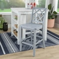 thumbnail image 3 of Linon Nico 3 Pce Counter Dining Set White Table/2 Chairs in Light Gray Wood, 3 of 10