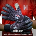 thumbnail image 3 of ONEKEEPER C-TEC Black and White Goalkeeper Gloves – No Finger Spines – Cold Weather with Thin Neoprene Backhand – Pro Goalie Gloves, 3.5mm Contact Latex, Negative Cut, Sizes 5-12, 3 of 8