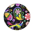 thumbnail image 2 of XMXY Indian Floral Geometric Flower Spare Tire Cover, Universal Waterproof Cover for Jeep RV Tire Wheel Protection, 14 inch, 2 of 8