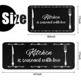 thumbnail image 2 of Kitchen Runner Rugs, 2Pcs Non Slip Waterproof Kitchen Floor Mats, 17'x30'+17'x47', Black, 1309 sq. in., Modern Style, 2 of 6