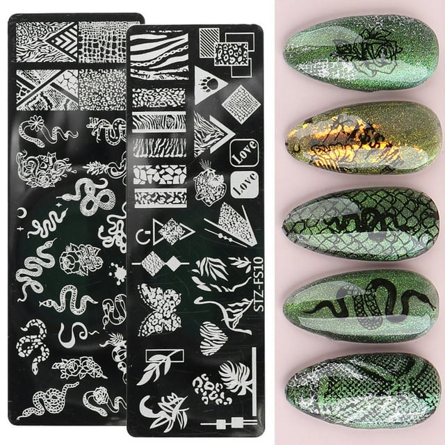 Nail Stamping Plate Various Patterns Clear Engraved Rust-Proof Polish Printing Flowers Nail Art Stamp for Girl