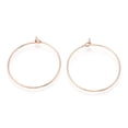 thumbnail image 3 of Long-Lasting Plated Brass Hoop Earrings Findings Real Platinum Plated Nickel Free Ring Light Gold 21 Gauge 31x0.7mm, 3 of 4